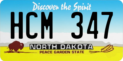 ND license plate HCM347