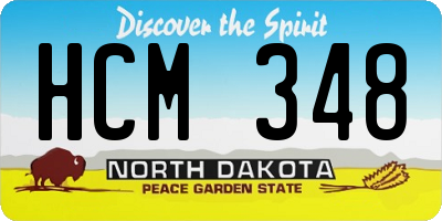 ND license plate HCM348