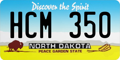 ND license plate HCM350