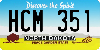 ND license plate HCM351