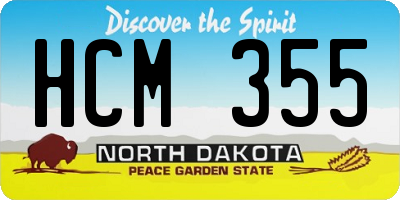 ND license plate HCM355