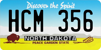 ND license plate HCM356