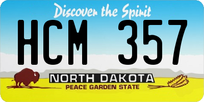 ND license plate HCM357