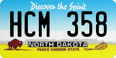 ND license plate HCM358