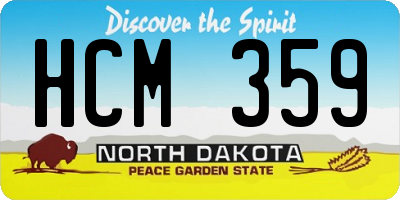 ND license plate HCM359