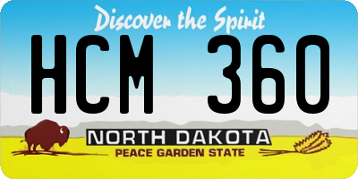 ND license plate HCM360