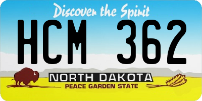 ND license plate HCM362