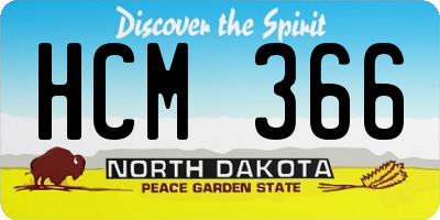 ND license plate HCM366