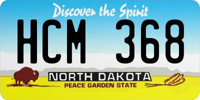 ND license plate HCM368