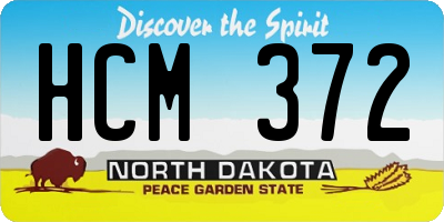 ND license plate HCM372