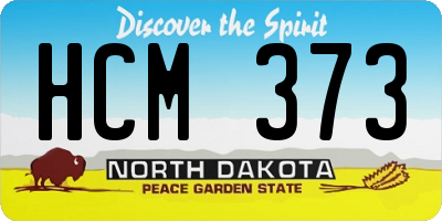 ND license plate HCM373