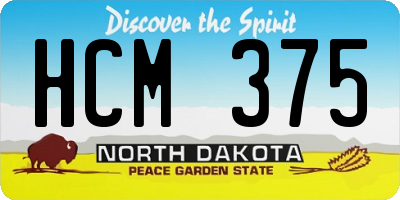 ND license plate HCM375