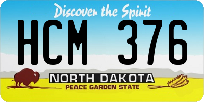 ND license plate HCM376