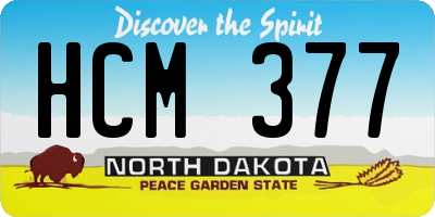 ND license plate HCM377