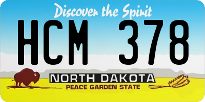 ND license plate HCM378