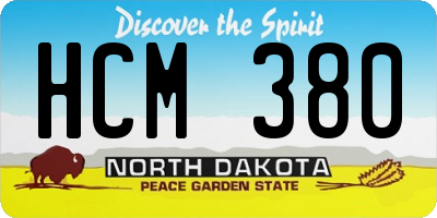 ND license plate HCM380