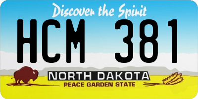 ND license plate HCM381