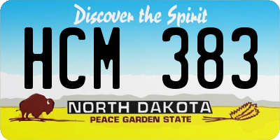 ND license plate HCM383