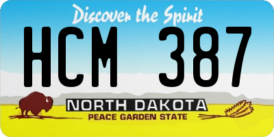 ND license plate HCM387