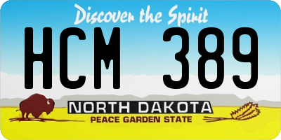 ND license plate HCM389