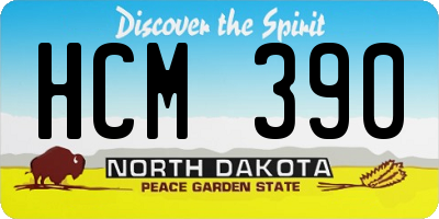 ND license plate HCM390