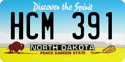 ND license plate HCM391