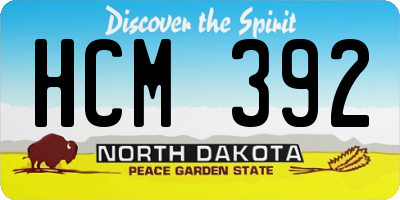 ND license plate HCM392