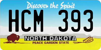 ND license plate HCM393