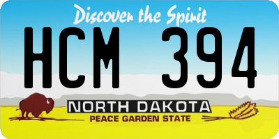 ND license plate HCM394