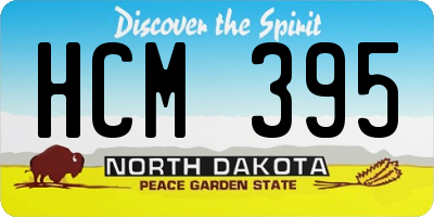 ND license plate HCM395