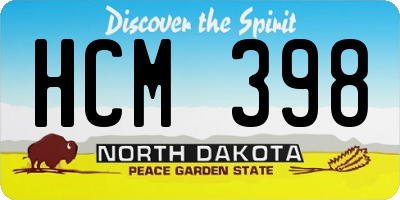 ND license plate HCM398