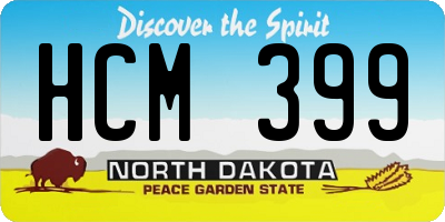 ND license plate HCM399