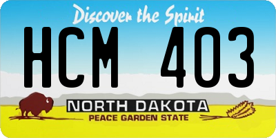 ND license plate HCM403