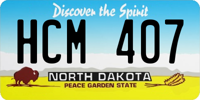 ND license plate HCM407