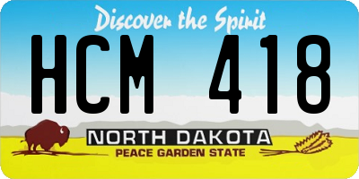 ND license plate HCM418