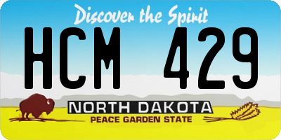 ND license plate HCM429