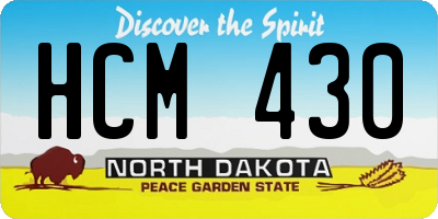 ND license plate HCM430