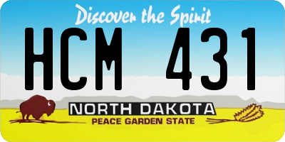 ND license plate HCM431