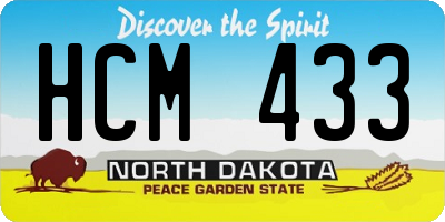 ND license plate HCM433