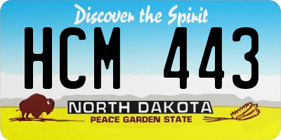 ND license plate HCM443