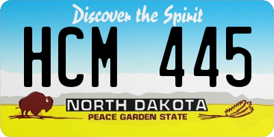 ND license plate HCM445