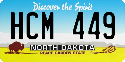 ND license plate HCM449