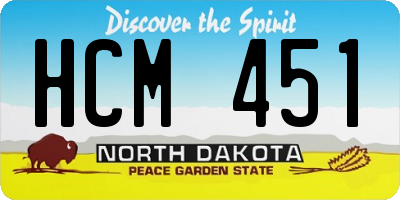 ND license plate HCM451