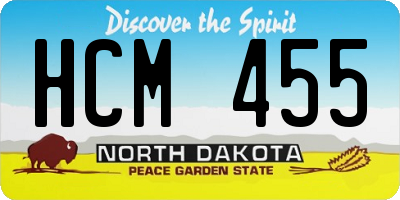 ND license plate HCM455