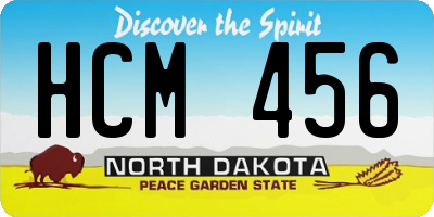 ND license plate HCM456