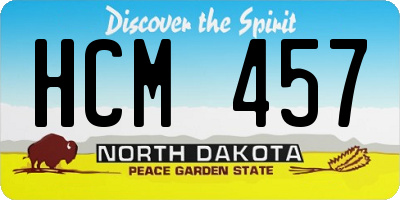 ND license plate HCM457