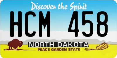 ND license plate HCM458