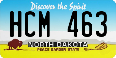 ND license plate HCM463