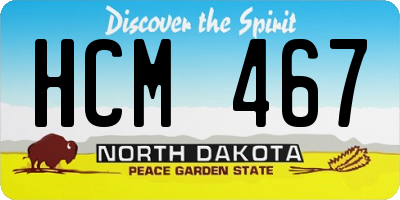 ND license plate HCM467