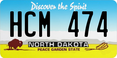 ND license plate HCM474